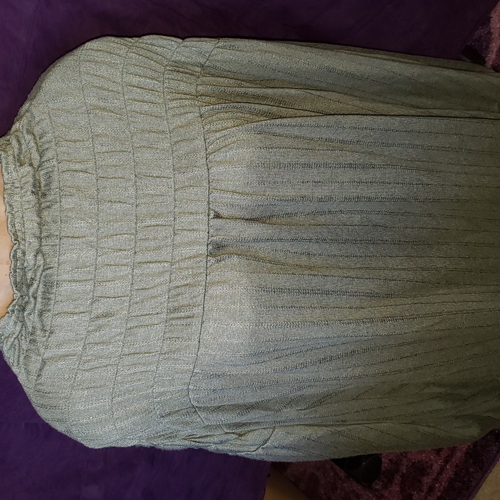 NWT ZAC & RACHEL Olive Green Long Sleeve Top size XL